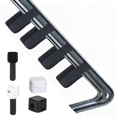 Kabelhouders en kabelclips set van 56 stuks, inclusief magnetische zelfklevende kabelorganizer en nylon kabelmanagement voor thuis, kantoor en auto