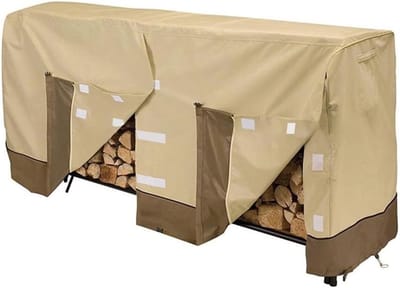 Brandhout Schuur Cover - Hout Opslaghoes - Outdoor Opslag - Waterdicht Ventilatie - 8FT Maat - Beige