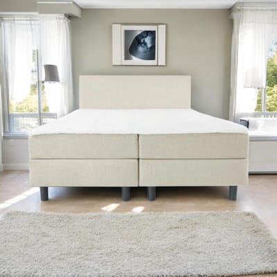 Boxspring Essential - 120x200 Compleet - Beige Glad - BG Homestyling