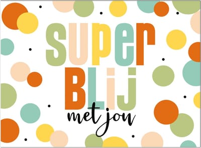 Kaart - Artige - Eyecandy - Super blij met jou - EC43-E