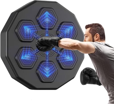 Muziek Boksmachine - Smart Boksdoel - Stress Verlichten - Bluetooth Muziekfunctie - 44 cm - Zwart