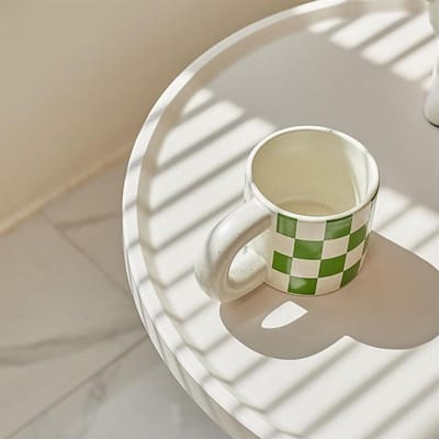 Ronde bijzettafel - Kleine salontafel - Woonkamer inrichten - Minimalistisch design - 50x50x53cm - Effen kleur