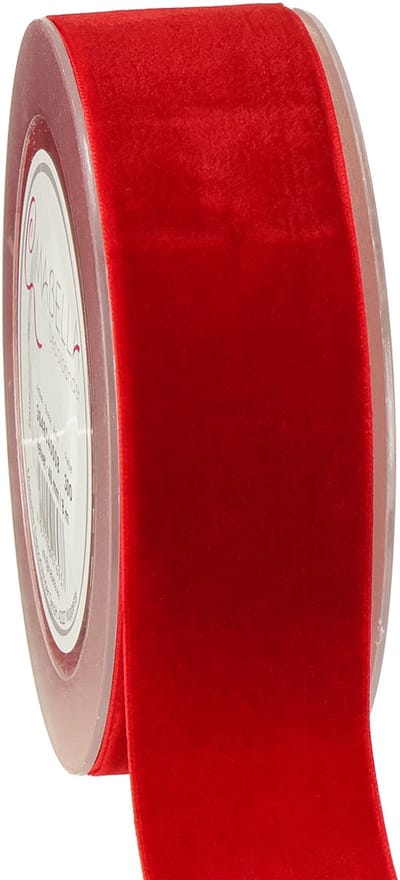 Fluwelen lint cadeaulint decoratief lint fluweel rood 40mm 8m