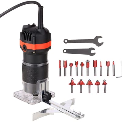 Weytoll 800W 30000rmin Multifunctionele Elektrische Houttrimmer Houtfrees Laminaattimmer zwart