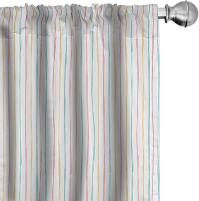 ABAKUHAUS gordijnen – pinstripe – 2x75x225 cm – microvezel verduisterend