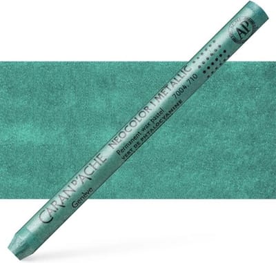 Caran d´Ache Neocolor I Permanente Waskrijt | Phtalocyaan Groen Metallic (710)