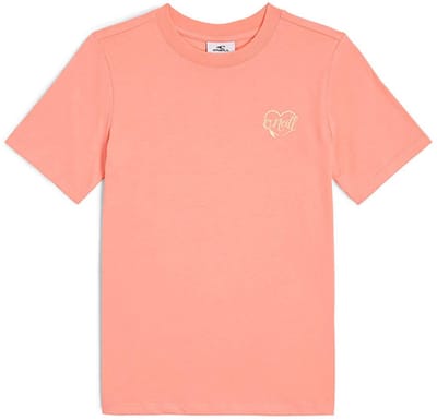 O´neill Script T-shirt Met Korte Mouwen Oranje,Roze 11-12 Years Meisjes