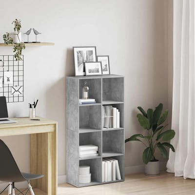 vidaXL - Boekenkast/dressoir - 66x30x130 - cm - bewerkt - hout - betongrijs