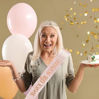 Personaliseerbare kroon voor verjaardagen, unieke cadeaus voor 18, 30, 40, 50, 60, 70, 80 jaar, feestdecoratie en originele cadeau-ideeën voor dames