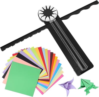 Multifunctionele Zwarte Kant Snijder voor Papierknutselen - 12-in-1 Gereedschap voor Scrapbooking en Foto's Snijden met Precisie en Comfort