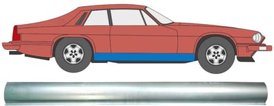 Reparatie dorpel voor Jaguar XJS 1975-1996 / Links = Rechts (symmetrisch)