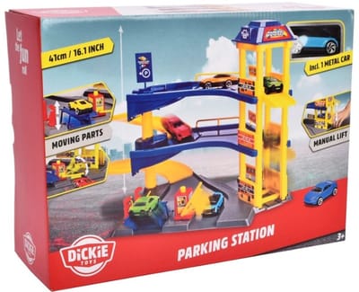 Dickie toys parkeergarage - speelgoedgarage met lift incl 1 auto - kind - speelgoedauto
