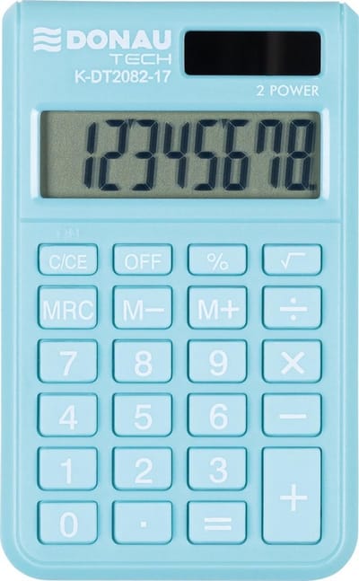 Compacte Rekenmachine - Zakrekenmachine - Snelle Berekeningen - Dubbele Zonne-energie - 97 x 6 cm - Blauw