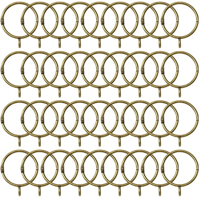 Dailygoods- Gordijnringen 36 Stuks - Metalen Open/Sluit Ringen - 1,5 Inch Binnendiameter - Stevig/Duurzaam - Geschikt voor Douchegordijnen/Raamgordijnen - Gordijnhaak