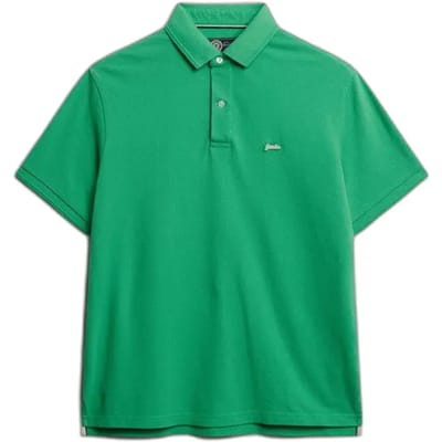 Superdry Classic Pique Poloshirt Relaxed Pasvorm Green Grootte: XL