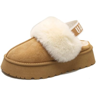 Nieuwe Winter Sneeuwlaarzen voor Dames - Gevoerd met Dik Fleece en Warme Katoen 38 bruin