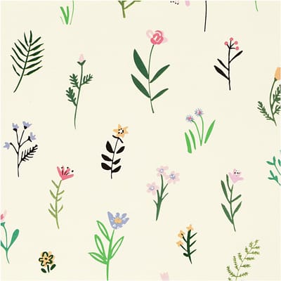 Inpakpapier Flora – Cadeaupapier Met Bloemenprint – Geschenkpapier Op Rol – 50 cm 100 Meter