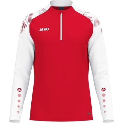Jako Sonic Ziptop Heren - Rood / Wit | Maat: L