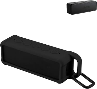 Beschermhoes Luidspreker - Siliconen Cover - Draagbare Audio - Volledige Bescherming - 22x5x11 cm - Zwart