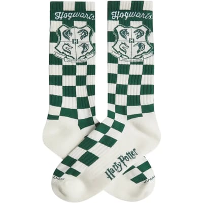 Jimmy Lion unisex sokken athletic harry potter hogwarts seal groen & wit (Harry Potter)