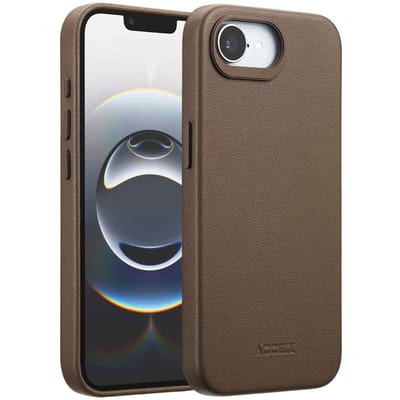 Accezz Hoesje - Geschikt voor iPhone 17e / 16e - geschikt voor MagSafe Leather Backcover - Coffee Brown