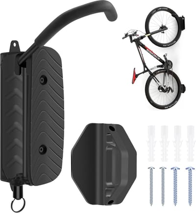 Famanu - Draaibare fiets muurbevestiging met verstelbare hoek, geschikt voor garage of werkplaats