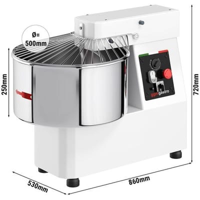 GGM Gastro Teigknetmaschine - 53 Liter / 44 kg - 2 Geschwindigkeiten - mit festem Kessel - Timerfunktion