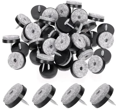 40 Stuks 28 mm Vilten Pads voor Meubels - Vloerbescherming voor Houten Vloeren