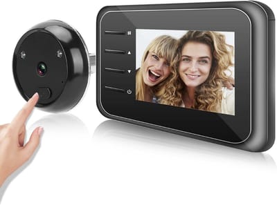 Draadloze digitale video deurbel met peephole camera, 2.4" LCD monitor, HD lens en nachtzichtfunctie voor optimale beveiliging