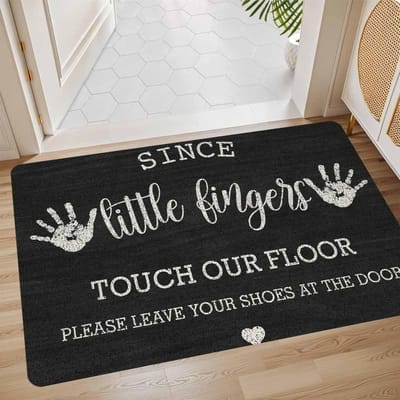 Tapis de bienvenue Paillasson Veuillez enlever vos chaussures Paillasson Paillasson extérieur Absorbant et Antidérapant Tapis de cuisine Zone Décoration intérieure 50X80CM
