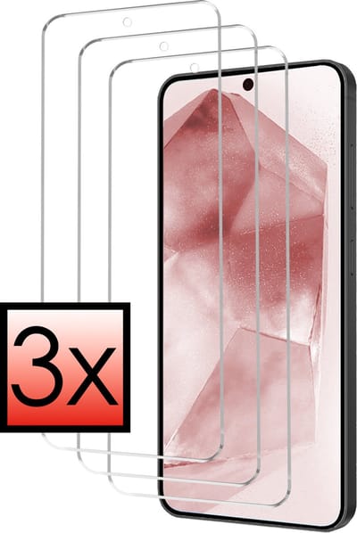Screenprotector - 3 Stuks - Geschikt voor Samsung Galaxy A55 - Extra Sterk - Beschermglas - Gehard Glas - Tempered Glass - Screen Protector - Bescherm Cover
