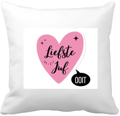 Akyol - liefste juf ooit Kussen hoes - Juf - beste juf - school - verjaardagscadeau - afscheidscadeau - kado - gift - 40 bij 40 cm