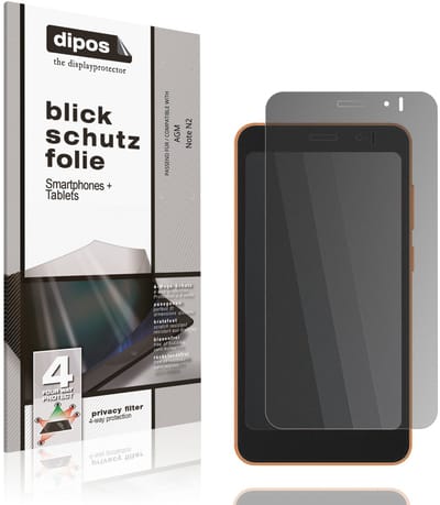 dipos – Matte Privacy Screenprotector geschikt voor AGM Note N2 | Anti-Spy Beschermfolie