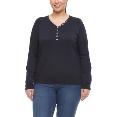 Dames-T-shirt met lange mouwen Ragwear Pinch Solid Plus