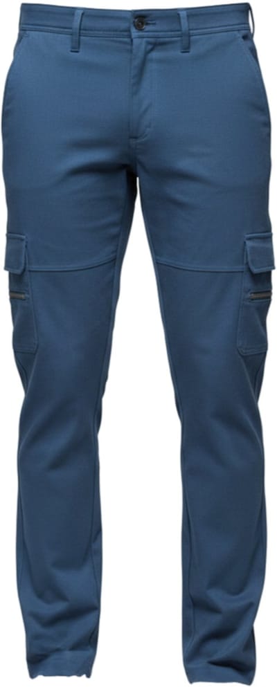 OMBRE Broek - Regular Fit - Katoen - Rits Denimblauw M