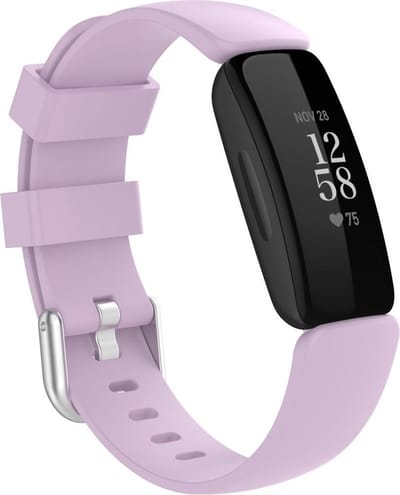 By Qubix - Compatible Fitbit bandje - Geschikt voor Fitbit Inspire 2 & Ace 3 - Sportbandje met gesp - Maat: Small - Lichtpaars Smartwatchbandje bandje Armband Polsband Strap Band Watchband