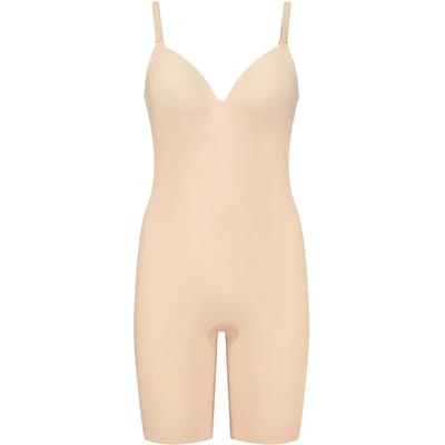 Bye Bra bodysuit met lage rug, kort, beige S