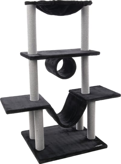 FLAMINGO - Kattenkrabpaal - Hamza - 60x57x122 - cm - zwart