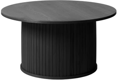 Salontafel Nola rond eiken 90 cm - Zwart