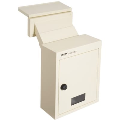 VEVOR Wandbrievenbus, Robuuste stalen inbouwbrievenbus voor muren van 70 tot 200 mm dik, Cijferslot, Brievenbus 320 x 158 x 430 mm, Beige