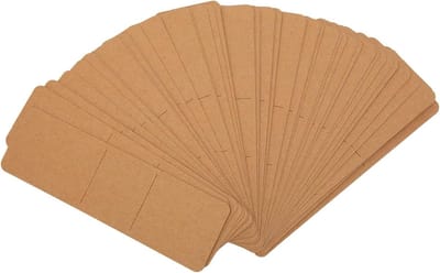 Kraft Boekenleggers Houder Set van 50 Stuks, DIY Display Kaarten en Pennenhouders voor Sieraden en Haakjes