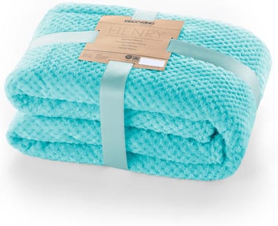 Zacht en Elegant Knuffeldeken van 70 x 150 cm in Turquoise - Fleece Woondeken voor elke Gelegenheid