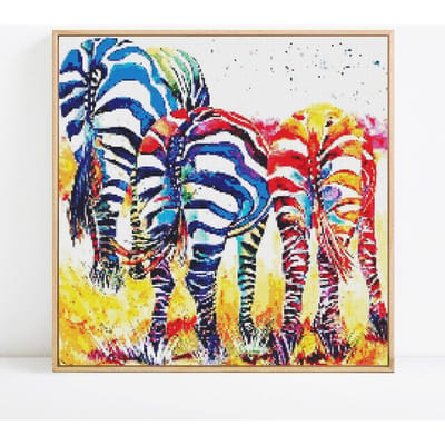 5D DIY diamant schilderij dier zebra volledige ronde familie borduurwerk verkoop diamant 30x30