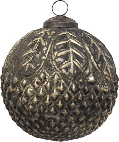 Clayre & Eef Kerstbal Overig Ø 9 cm Bruin Glas Kerstballen