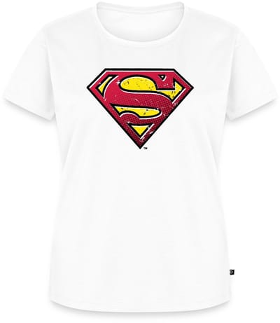 Superman S Schild Used Look Premium T Shirt Dames
