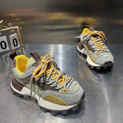 Retro Forrest Gump Schoenen Dames Lente Nieuwe Casual Dikke Zool Sport All-match Kleurblok Oude Schoenen 38 gray