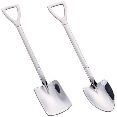 4 stuks RVS Schepvorm Lepel Puntlepel Koffie Thee Suiker Roerlepel Taart Dessert Lepel voor Feest