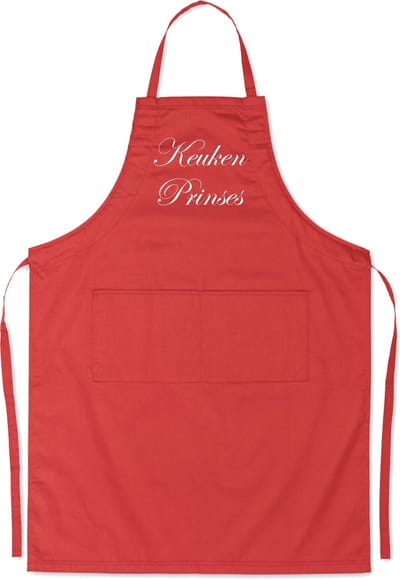 Keuken Prinses - Luxe Schort Keukenschort met tekst - Rood