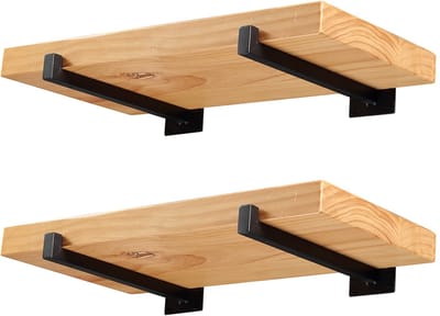 Industriële plankbeugel, wandrek, retro, vierhoek, trayhouders, retro, van metaal, met schroeven, wandplank, loodgieterswerk, steampunk, landelijk (zwart, 30 cm, 4 stuks)