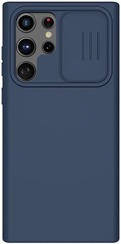 Nillkin CamShield Siliconen Hoesje Blauw Geschikt voor Samsung Galaxy S22 Ultra
